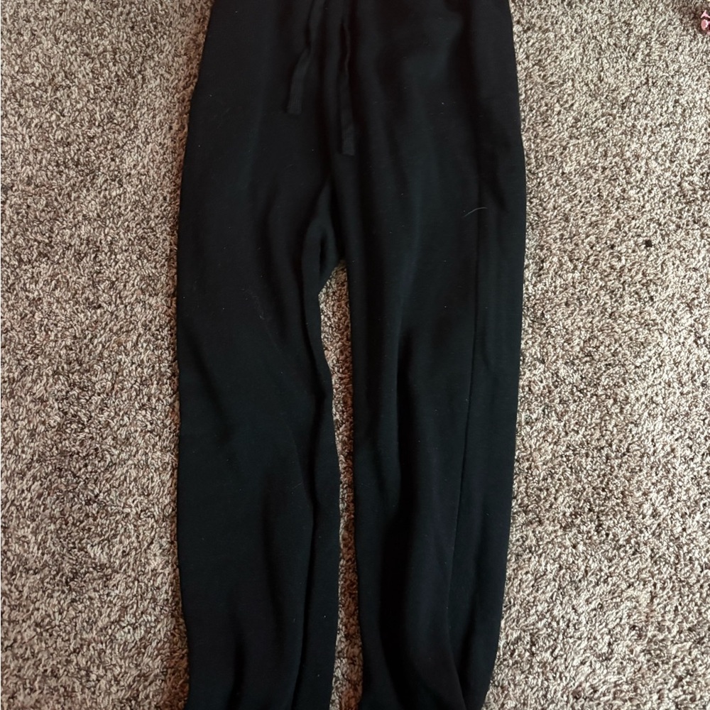 Essentials Black Fleece Joggers Small